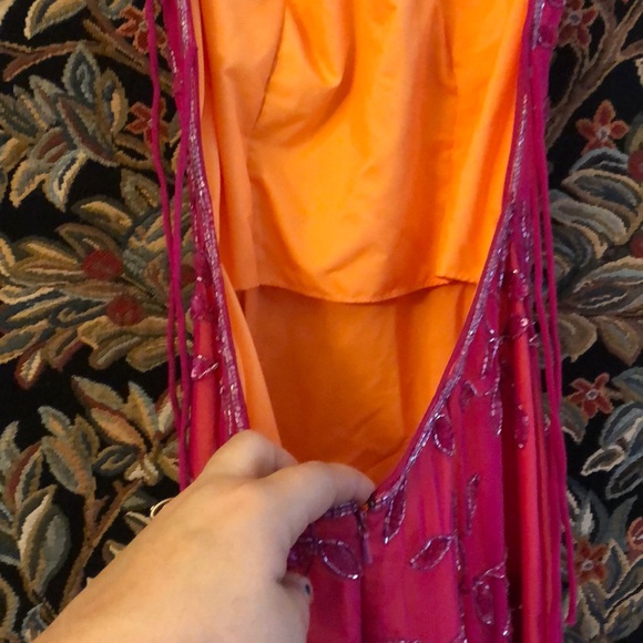 Used prom beaded and sequins mermaid style dress - Picture 4 of 5